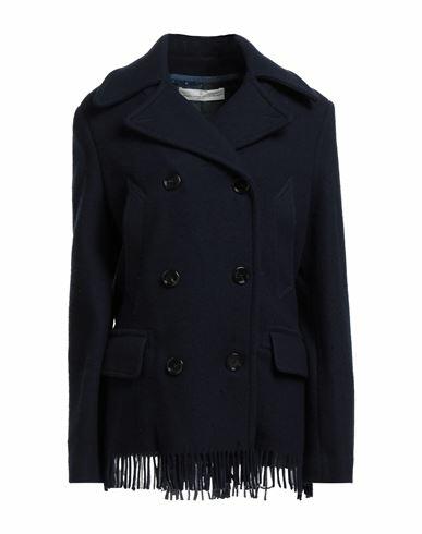 Golden Goose Woman Coat Midnight blue Polyamide, Viscose, Virgin Wool Cover