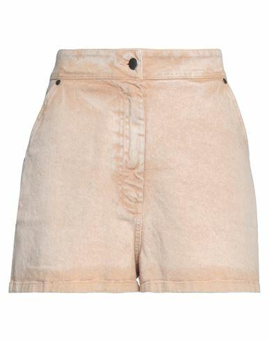 Soallure Woman Denim shorts Sand Cotton, Elastane Cover