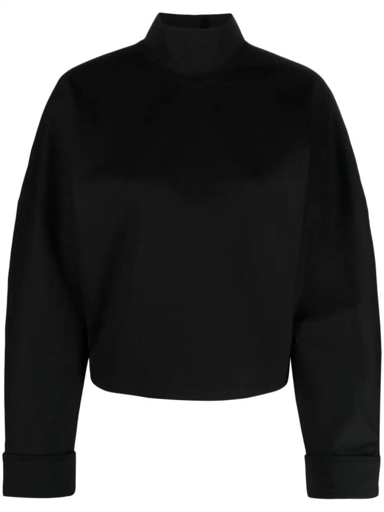 Victoria Beckham strap-embellished jersey top - Black Cover