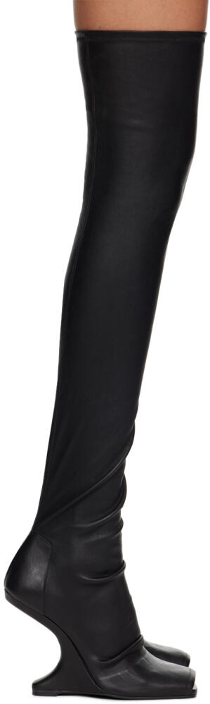 Rick Owens Lilies Black Cantilever 11 Thigh High Boots Cover