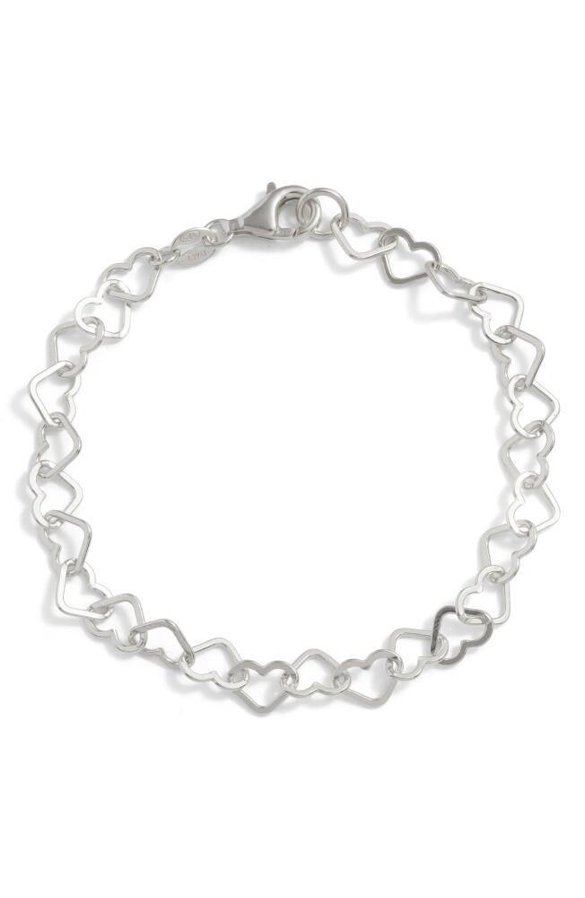 Awe Inspired Eternity Heart Chain Bracelet in Sterling Silver Cover