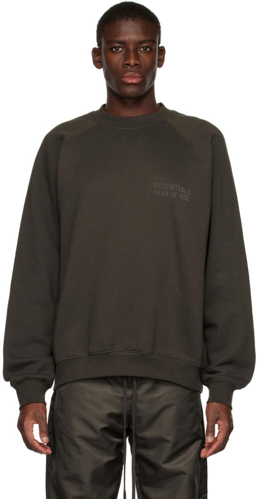 Fear of God ESSENTIALS Gray Crewneck Sweatshirt Cover