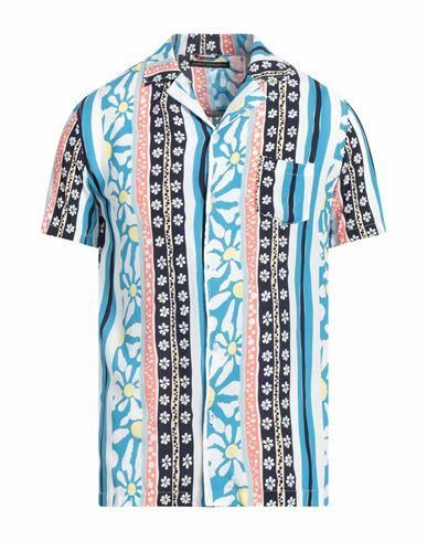 Daniele Alessandrini Man Shirt Azure Viscose Cover