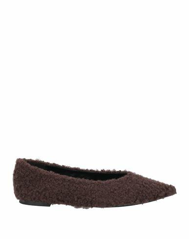 Giulia Neri Woman Ballet flats Dark brown Textile fibers Cover