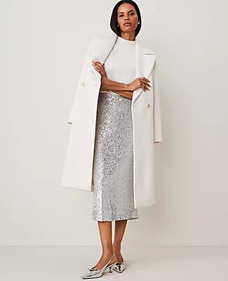 Ann Taylor Sequin Column Midi Pencil Skirt Cover