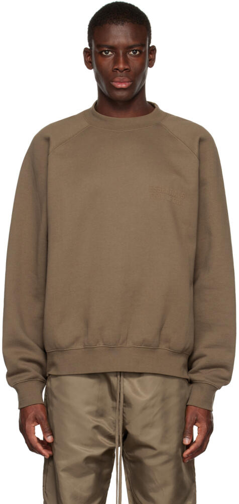 Fear of God ESSENTIALS Brown Crewneck Sweatshirt Cover