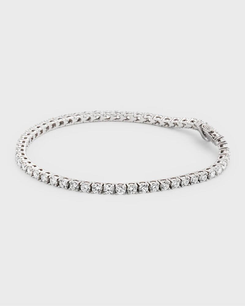 Neiman Marcus Diamonds 18K White Gold GH/SI Round Diamond 4-Prong Bracelet, 4.48tcw, 7"L Cover