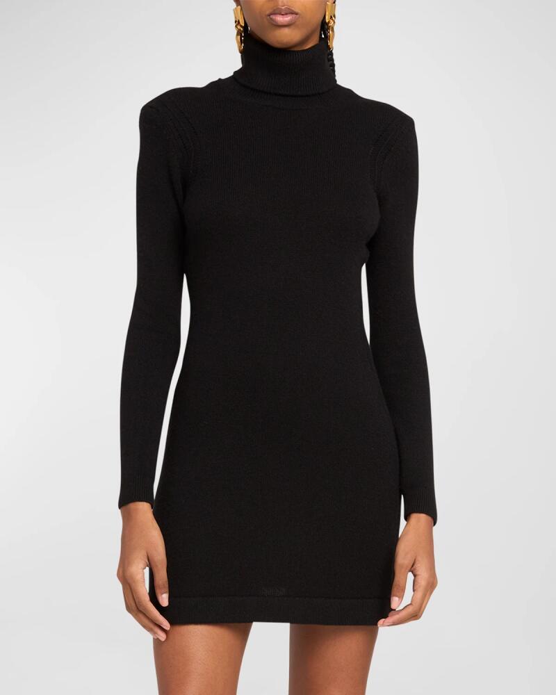 TOM FORD Turtleneck Open-Back Cashmere Mini Sweater Dress Cover