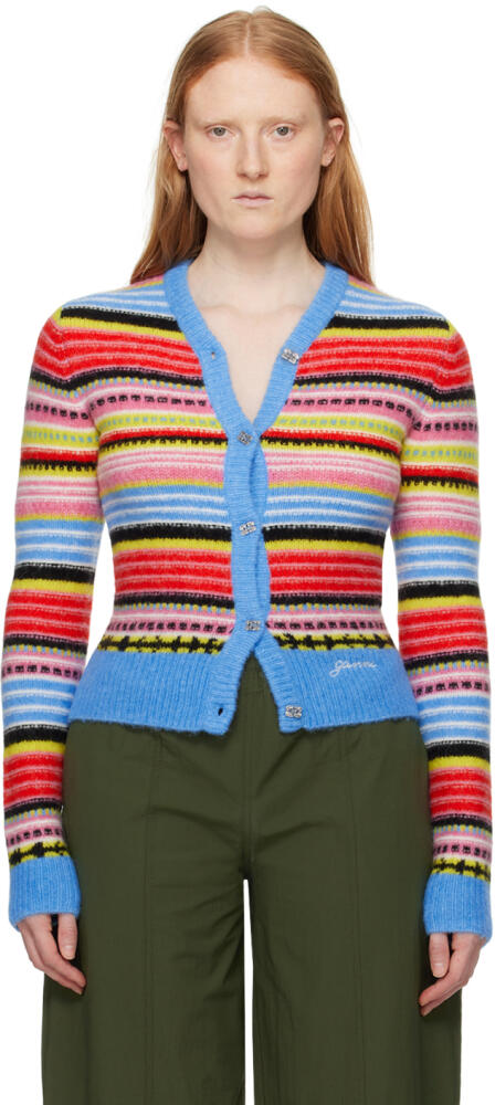 GANNI Multicolor Striped Cardigan Cover