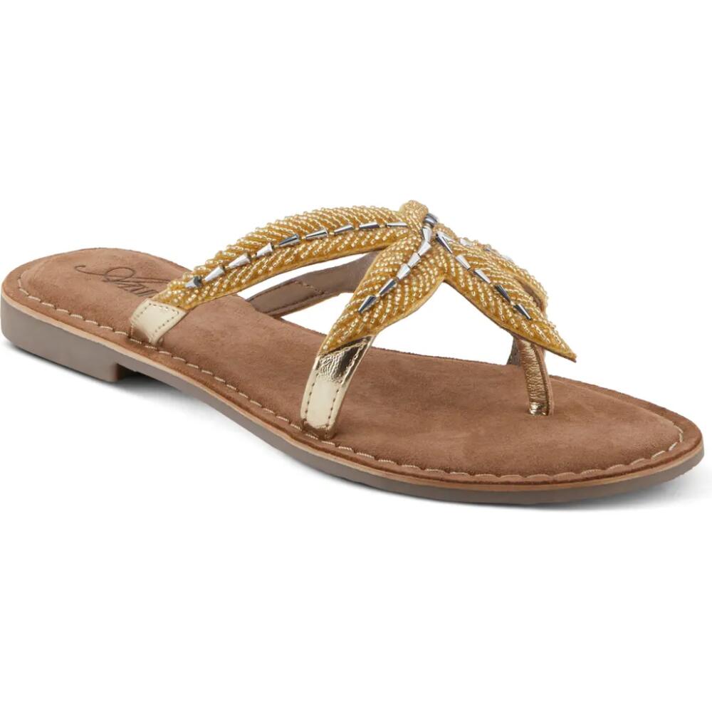 AZURA BY SPRING STEP Starry Flip Flop in Gold Cover