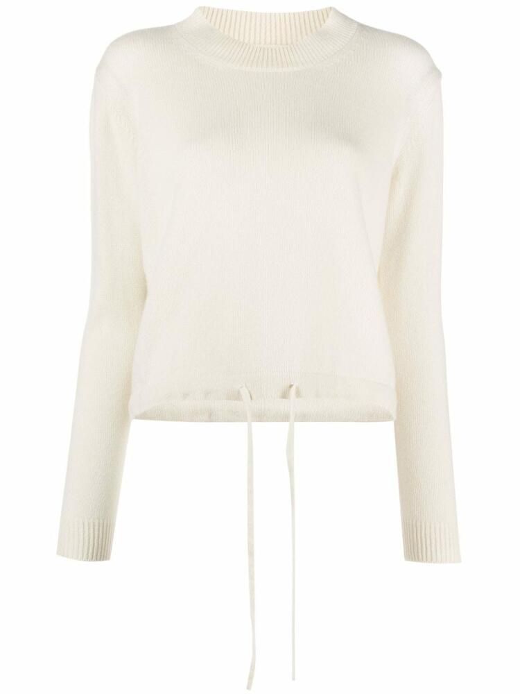 Liska cashmere drawstring-hem jumper - White Cover