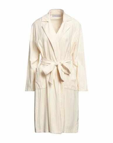 Kaos Woman Overcoat & Trench Coat Ivory Viscose, Polyester Cover