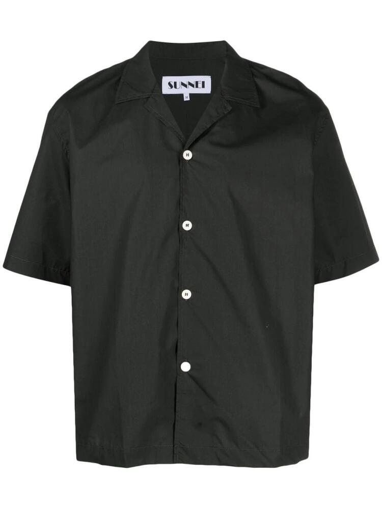 Sunnei button-up cotton shirt - Black Cover