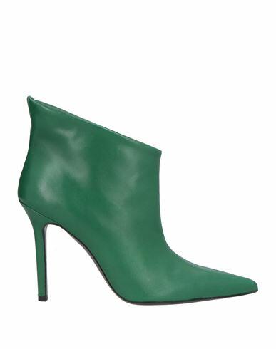 Eddy Daniele Woman Ankle boots Green Kidskin Cover