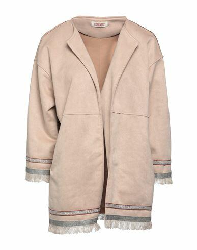 Kontatto Woman Overcoat & Trench Coat Beige Polyester, Elastane Cover