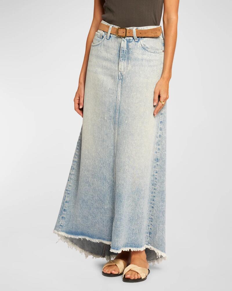 Current/Elliott The Megan Denim Maxi Skirt Cover