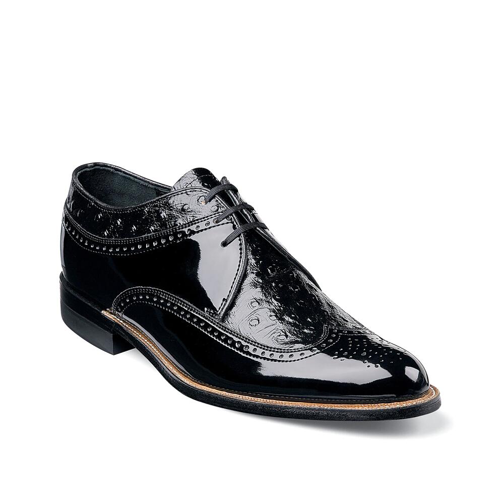 Stacy Adams Dayton Ostrich Wingtip Oxford | Men's | Black Cover