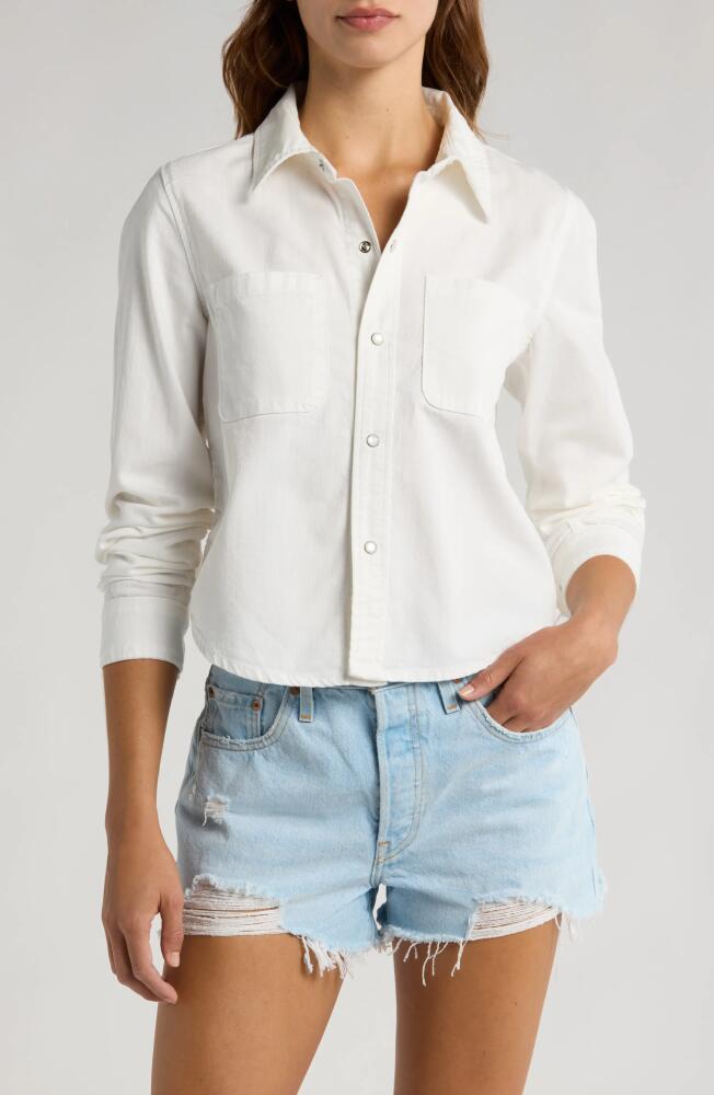 Re/Done Pocket Denim Shirt in White Cover