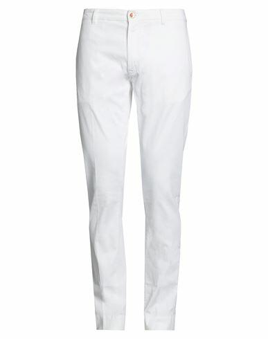 Hand Picked Man Pants White Cotton, Elastane Cover