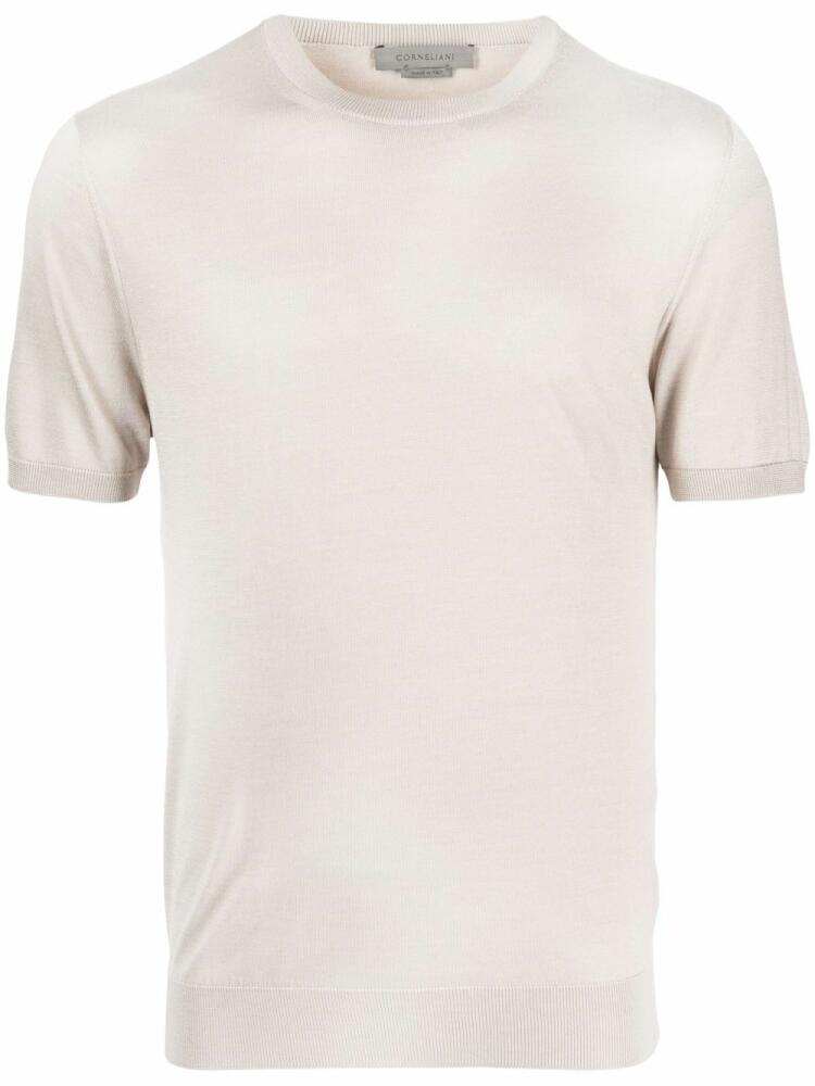 Corneliani short-sleeve silk T-shirt - Neutrals Cover