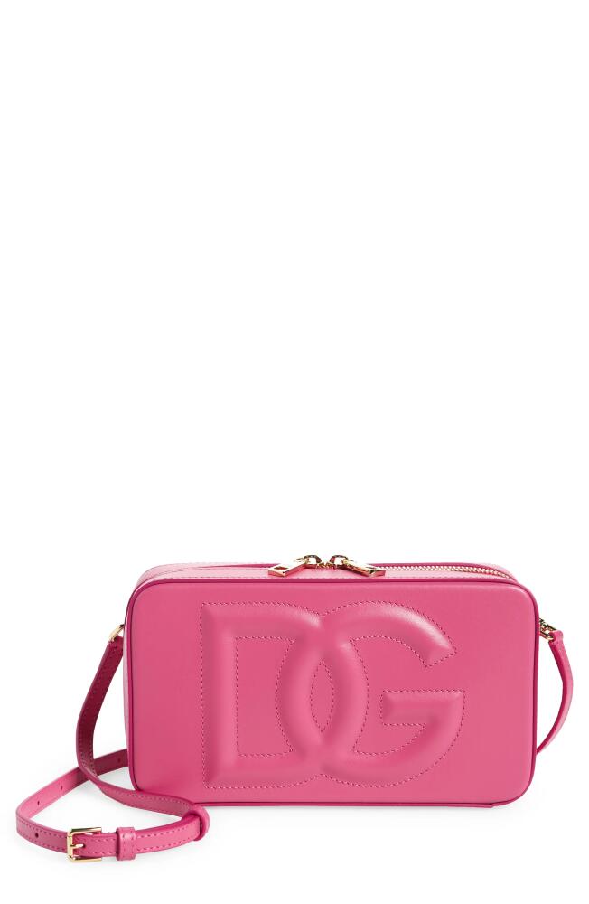 Dolce & Gabbana DG Logo Leather Camera Crossbody Bag in Glicine Cover