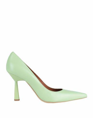 Ovye' By Cristina Lucchi Woman Pumps Light green Calfskin Cover