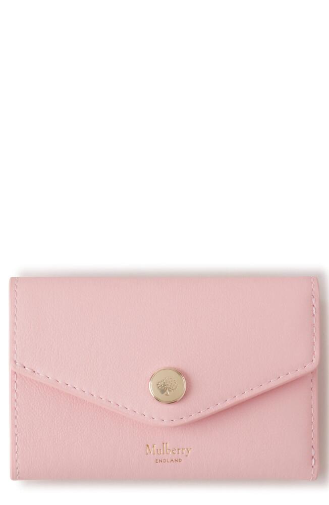 Mulberry Bifold Leather Card Case in Powder Rose Cover