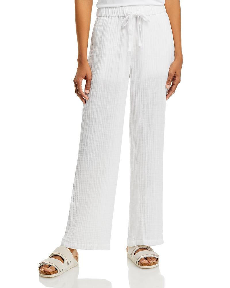 Eileen Fisher Cotton Straight Drawstring Pants Cover