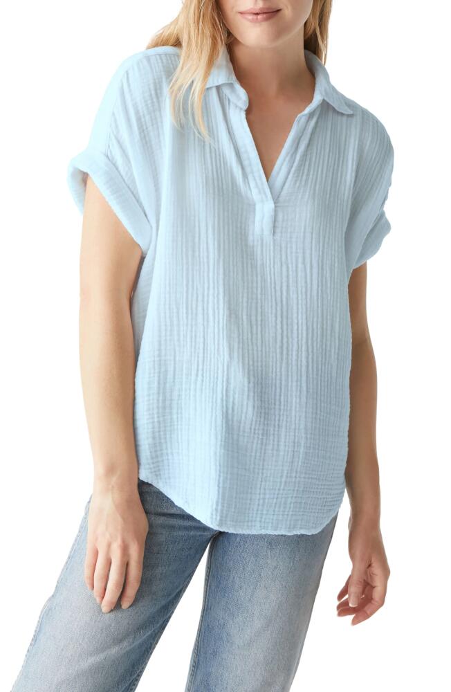 Michael Stars Gigi Popover Top in Water Cover