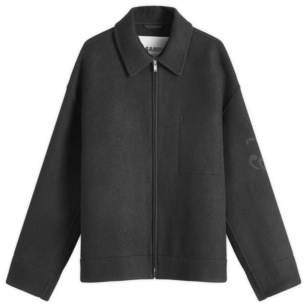 Jil Sander+ Men's Jil Sander Plus Zip Through Wool Jacket in Black Cover