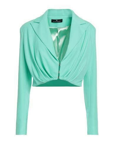 Monique Garçonne Woman Blazer Light green Polyester, Elastane Cover