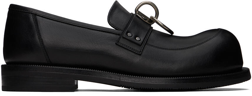 Martine Rose Black Bulb Toe Ring Loafers Cover