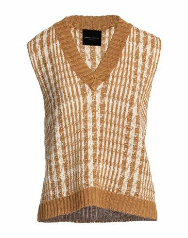 Roberto Collina Woman Sweater Camel Linen, Cotton Cover