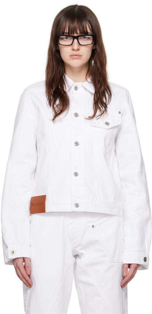 JW Anderson White Twisted Denim Jacket Cover