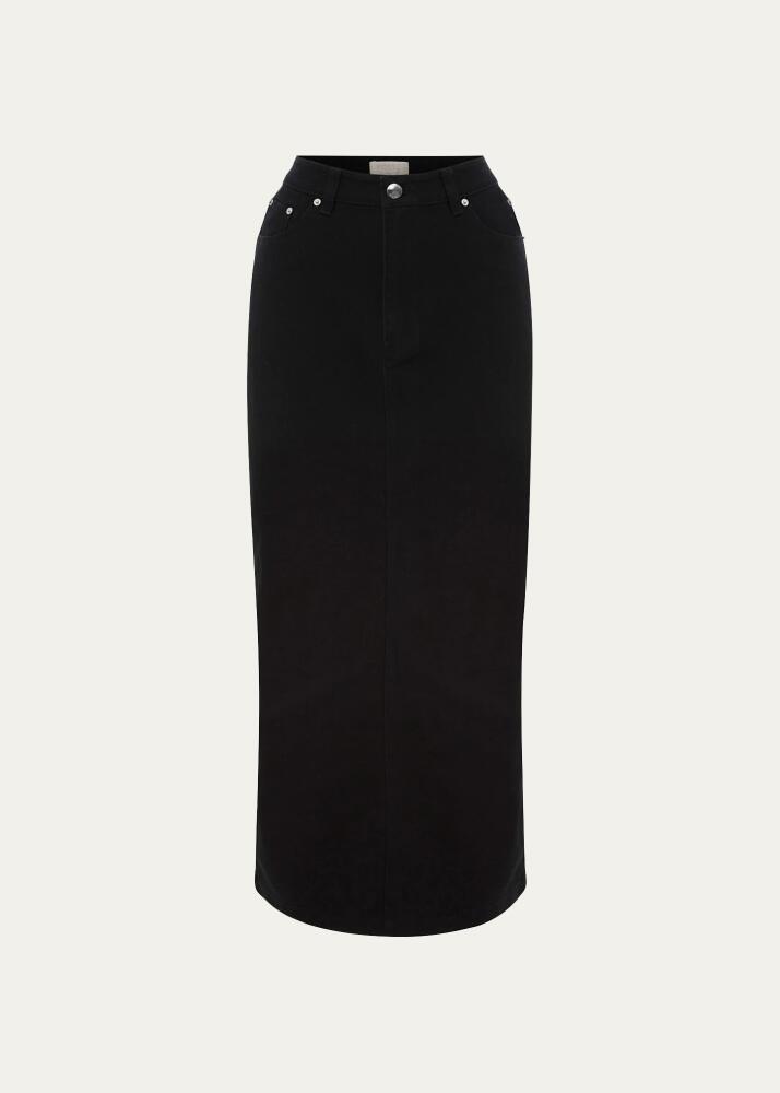 Posse Harvey Long Pencil Denim Skirt Cover