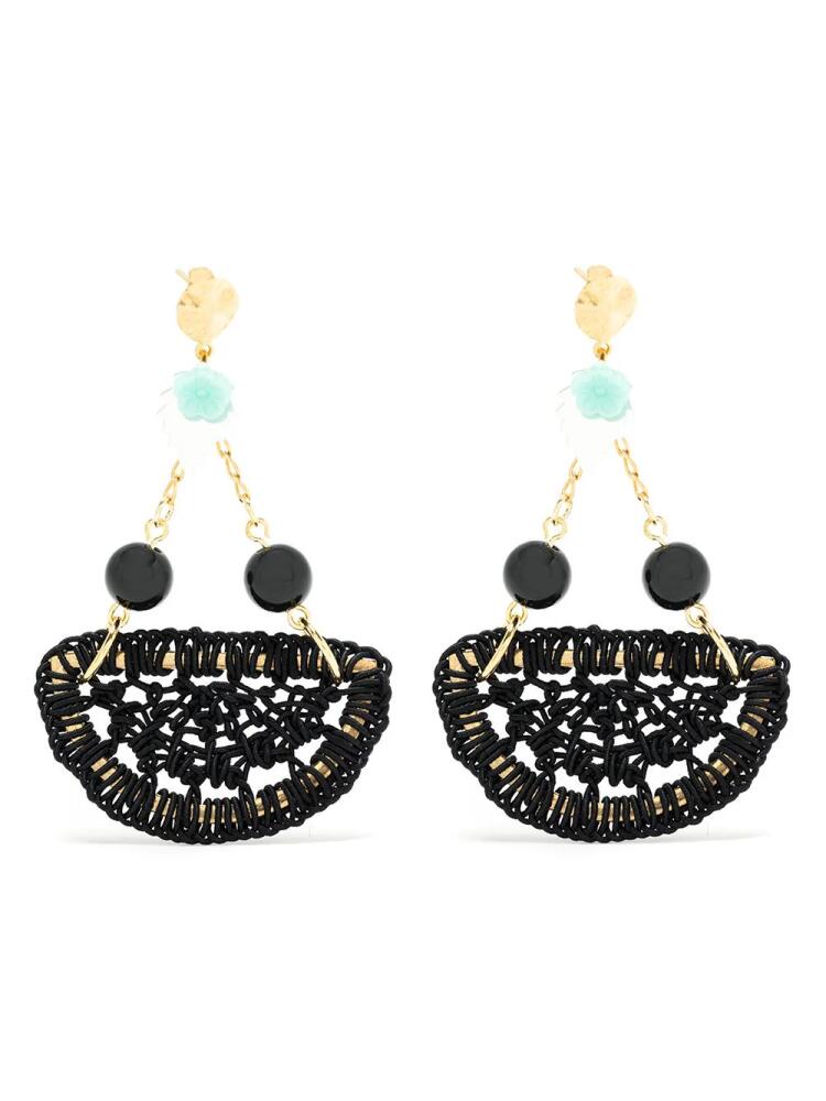 Amir Slama crochet earrings - Black Cover