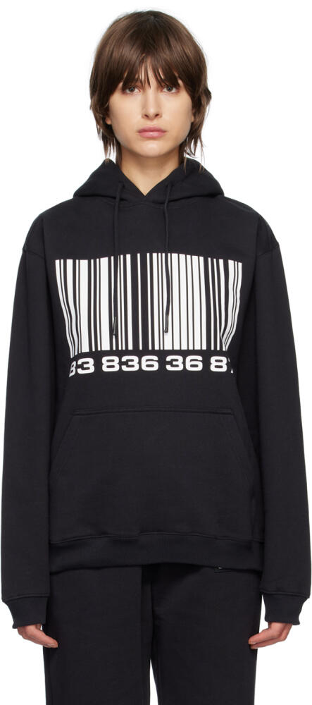 VTMNTS Black Big Barcode Hoodie Cover