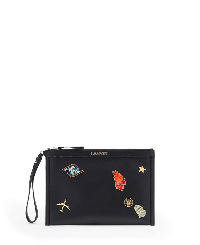 Lanvin X Future Leather Clutch With Pins Cover