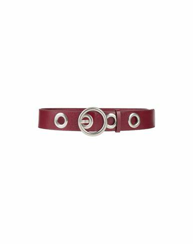 Marni Woman Belt Burgundy Bovine leather, Zinc, Aluminum, Copper, Brass Cover