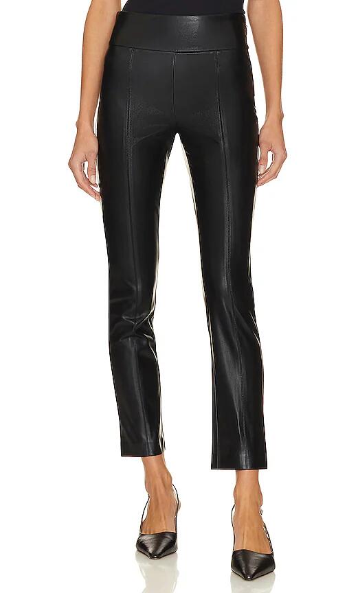 BCBGMAXAZRIA Leather Pant in Black Cover