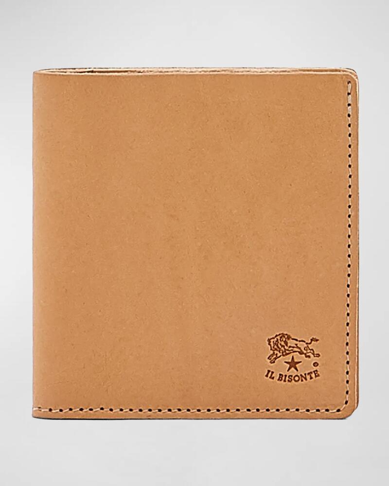 Il Bisonte Men's Slim Bi-Fold Leather Wallet Cover