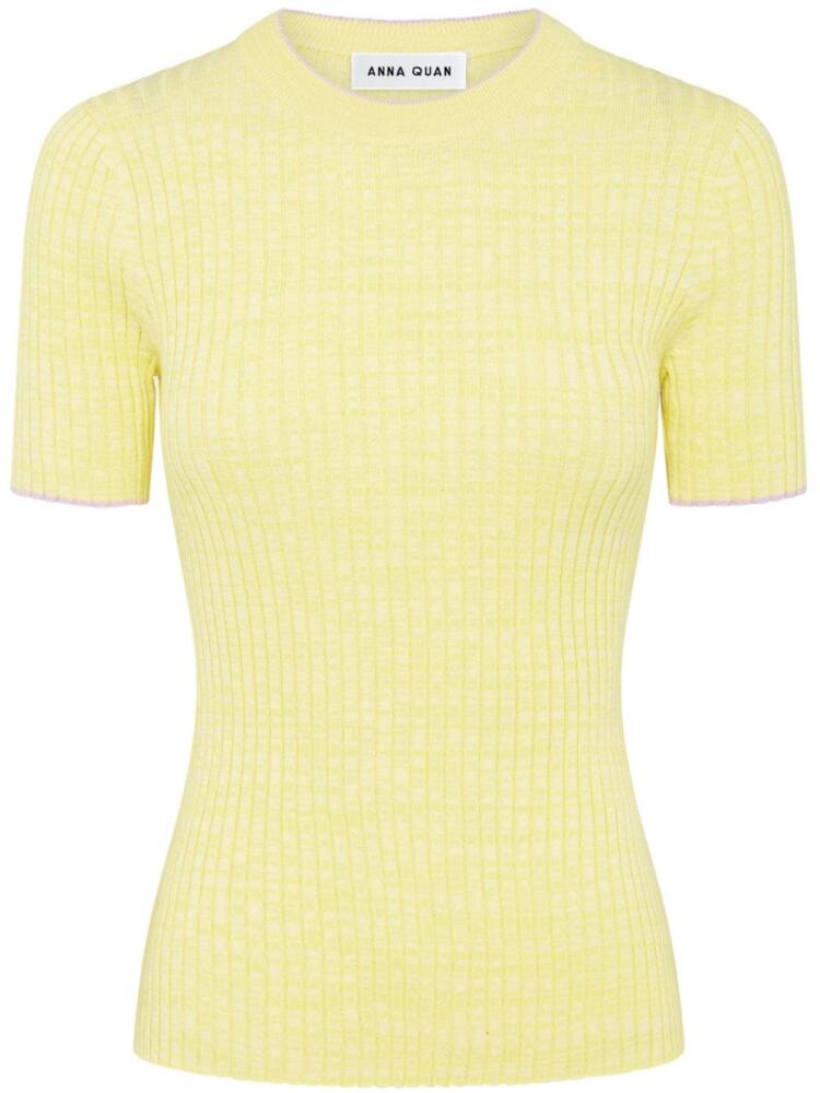 Anna Quan Bebe ribbed-knit cotton top - Yellow Cover