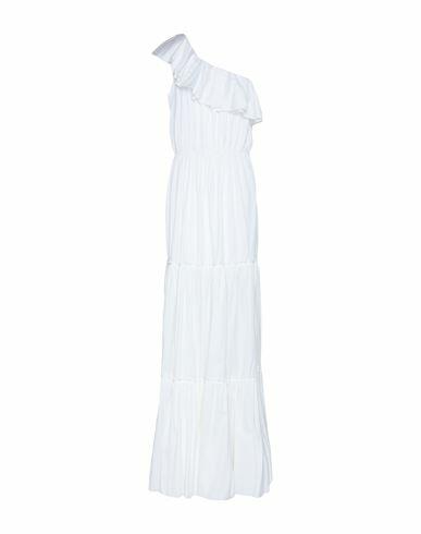 Federica Tosi Woman Maxi dress White Cotton, Silk Cover