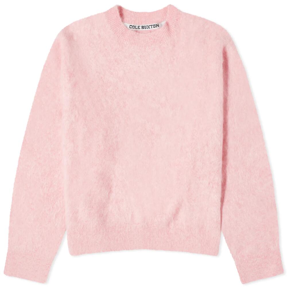 Cole Buxton Men's Alpaca Crew Knit Sweat in Pink Cover