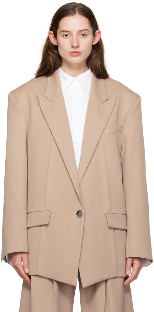 The Attico Beige Glen Blazer Cover