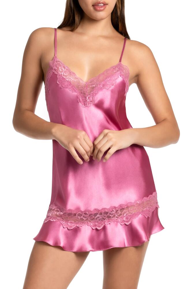 In Bloom by Jonquil Lace Trim Satin Chemise in Cedar Rose Cover