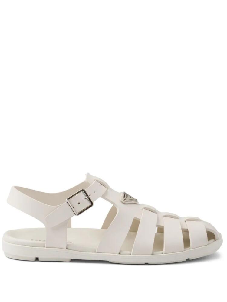 Prada logo-appliqué fisherman sandals - Neutrals Cover