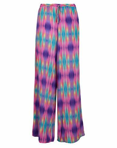 8 By Yoox Printed Pull-on Pants_beach Cover-up Woman Beach shorts and pants Fuchsia Viscose Cover