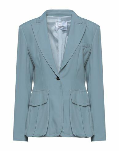 Dondup Woman Blazer Pastel blue Viscose Cover