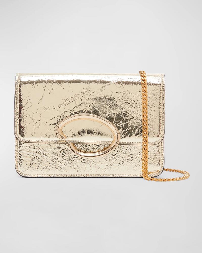 Oscar de la Renta O Pochette Metallic Leather Chain Crossbody Bag Cover